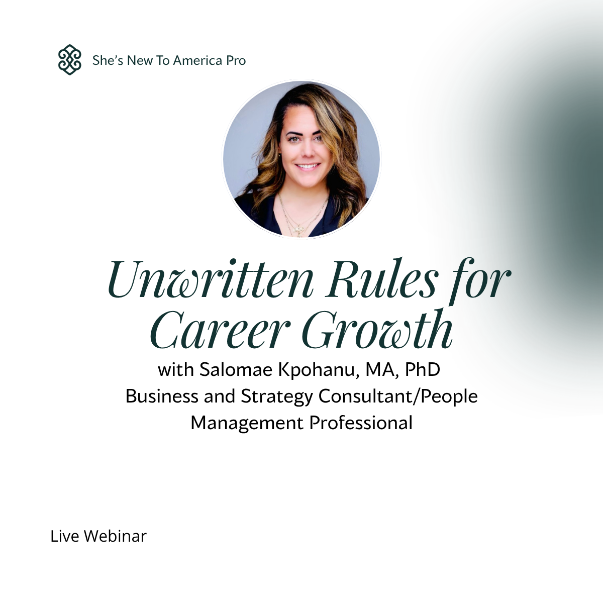 Speaker panel — Unwritten Rules for Career Growth with Salomae Kpohanu